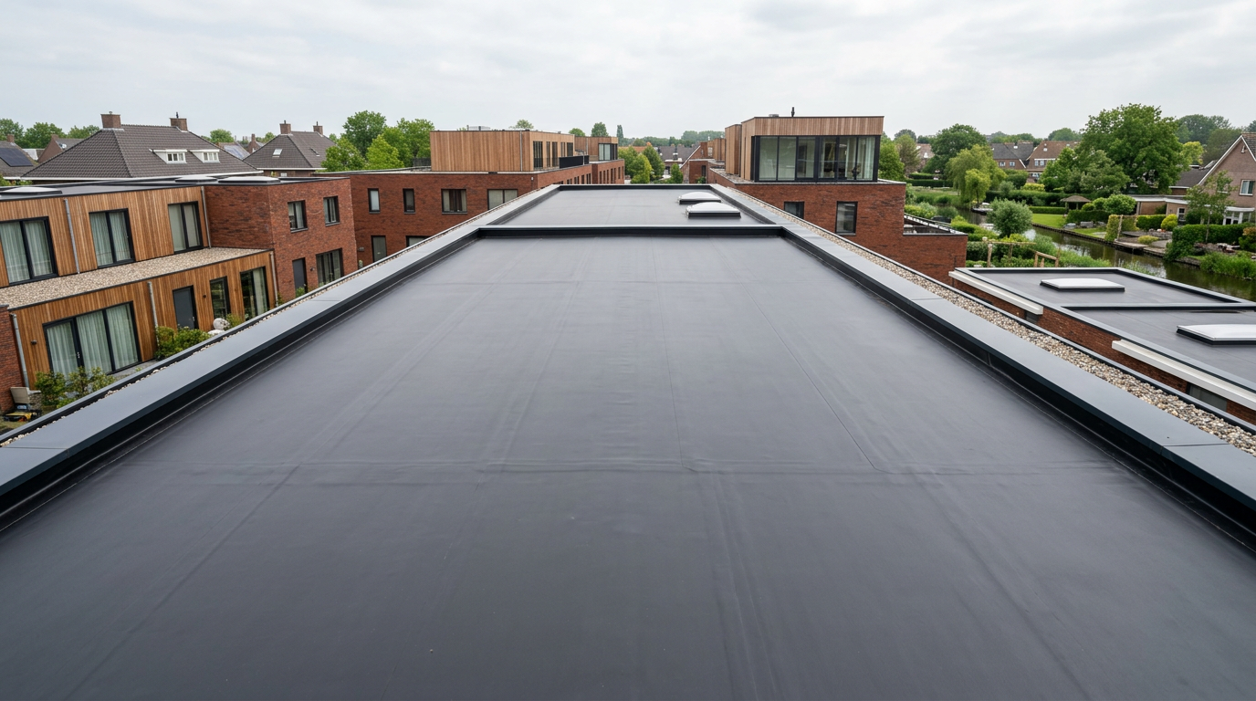 Plat dak vernieuwen met EPDM of bitumen